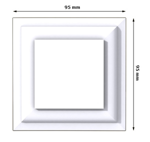 Konzol-07 (95x95 mm) polisztirol díszkocka homlokzatdíszítéshez