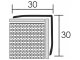 Rozsdamentes acél sarokprofil, élvédő (30x30 mm) szálcsiszolt - 250 cm