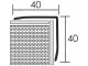 Rozsdamentes acél sarokprofil, élvédő (40x40 mm) inox - 250 cm