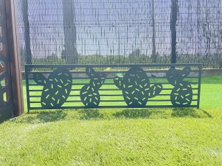 Metal border mini kerítés, festett fém ágyásszegély (40x100 cm) - Cactus, kaktusz