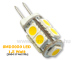 LED lámpa G4 (SMD5050x9/1.5W/270°) meleg fehér