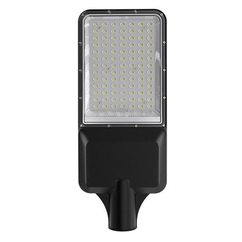 Szolár utcai LED lámpa távirányítóval (50W/6300 Lumen/hideg fehér) fekete