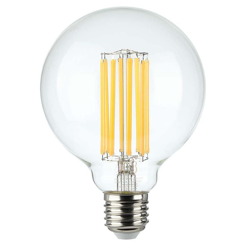 LED lámpa E27 Filament (18W/300°) G95 - meleg fehér