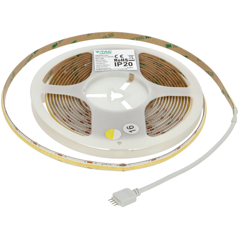 COB LED szalag beltéri 560 LED/m (24 Volt) - CCT változtatható színhőmérséklet, 5m