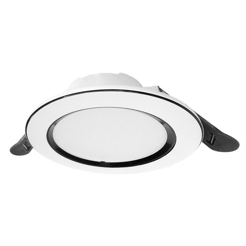 Süllyeszthető LED panel, fehér-fekete (100 mm - kör) 7.5W - természetes fehér LDL321WB