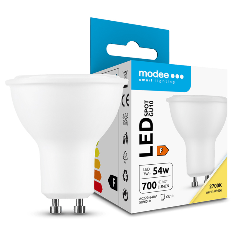 LED lámpa GU10 (7W/110°) meleg fehér