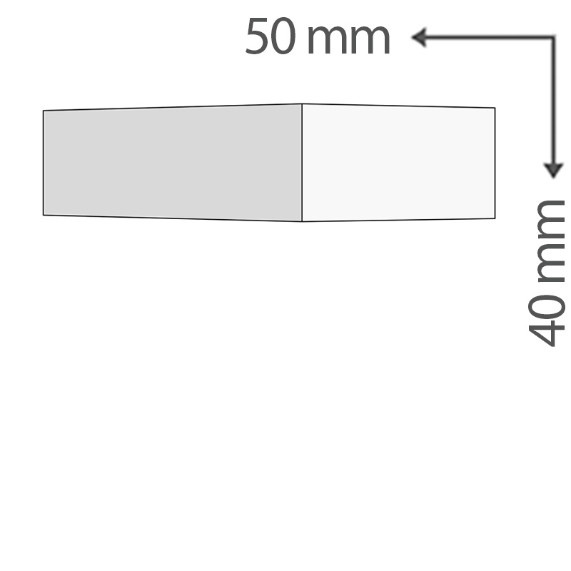 KA-133/E Sima díszléc, polisztirol csík 4x5 cm