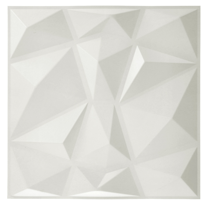 - Diamond Gyémánt 3D műanyag falburkolat, 50x50 cm - fehér falpanel