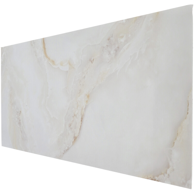 Szivacsos öntapadós falburkolat Marble ARS-14 fehér-szürke-sárga márvány mintás (6 db 30x60 cm-es lap)