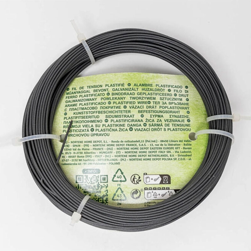 Plast Wire galvanizált feszítődrót, antracit műanyag bevonattal (1.2mm) 25 méter