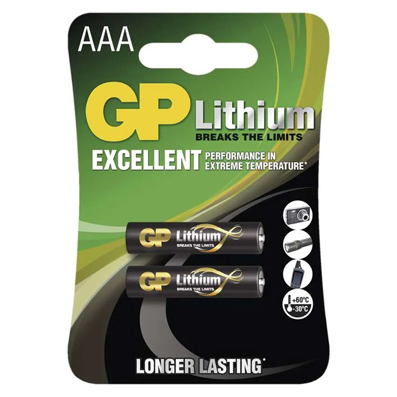 GP Lithium AAA elem, HR03 - (2 db)