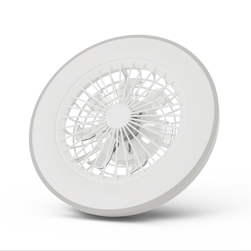 Whitney-S mennyezeti ventilátor és LED lámpa (7 lapát, 48W/CCT) távirányítóval, ezüst