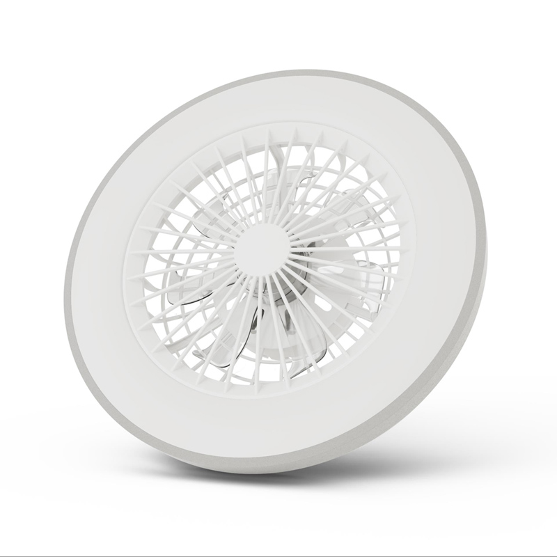 Wanda-S mennyezeti ventilátor és LED lámpa (7 lapát, 48W/CCT) távirányítóval, ezüst