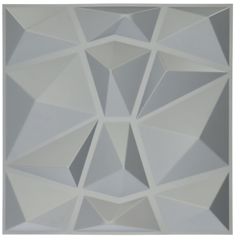 - Diamond Gyémánt 3D műanyag falburkolat, 50x50 cm - szürke falpanel