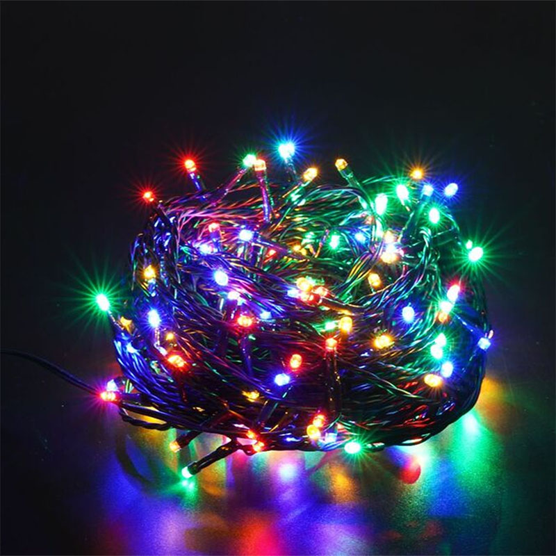 Karácsonyi LED füzér plasztik, multicolor (200LED/20méter)