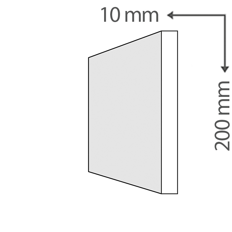 KA-109/E Sima díszléc, polisztirol csík 1x20 cm