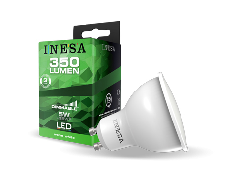 LED lámpa GU10 (5W/105°) meleg fehér dimmelhető