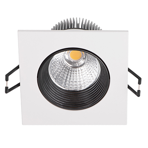 COB LED Spot lámpatest (négyzet, fehér-f, bill.) 8.5W meleg f.