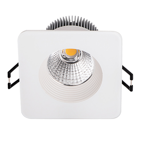 COB LED Spot lámpatest (négyzet, fehér, fix) 8.5W meleg fényű