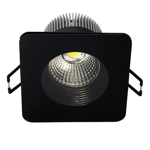 COB LED Spot lámpatest (négyzet, fekete, fix) 8.5W meleg Utolsó!