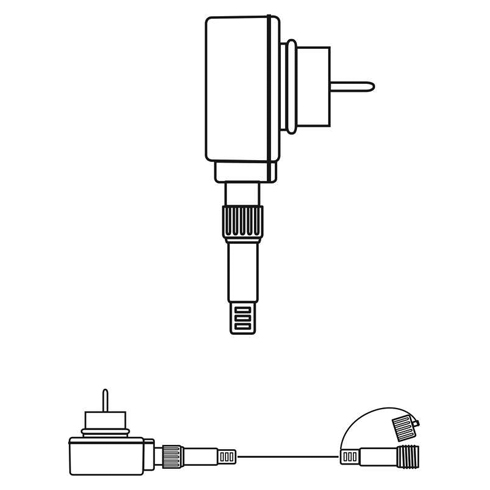 PRO LED fénydekorációhoz adapter - időzítő funkcióval, 5 méteres kábellel