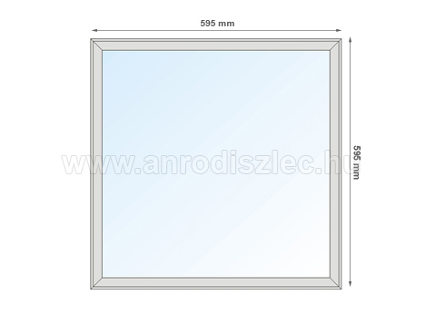 LED panel (600 x 600 mm) 36W - hideg fehér