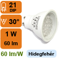 x.LED lámpa GU10 (DIPx21/1W/30°) hideg fehér