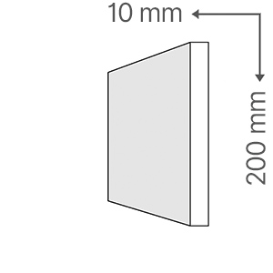 KA-109/E Sima díszléc, polisztirol csík 1x20 cm