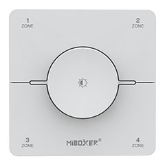 K0S-W, Dimmer, Fali LED szalag fényerő és színhőmérséklet szabályzó panel (CCT) 4 zónás: elemes - fehér