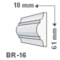 BR-16 díszléc oldalfal - sarokelemhez