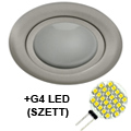 -Szett: Gavi bútorspot + G4 (1.9W/3200K) LED lámpa - Mattkróm