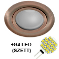 -Szett: Gavi bútorspot + G4 (1.9W/3200K) LED lámpa - Réz