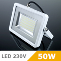 Slim SMD-W LED reflektor (50W/100°) Fehér ház, Meleg fényű