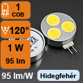 LED lámpa G4 (COB LED/1W/120°) hideg fehér