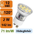 LED lámpa GU10 (2W/120°) hideg fehér MR11