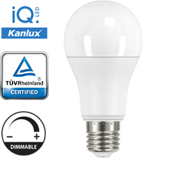 E27 LED lámpa (8.5W/240°) Körte - meleg fehér, dimmelhető (IQ LED - TÜV)