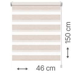 Mini zebra roló - sávroló oldalfeszítéssel (Z742 mokka, csíkos) ablakra: 46x150 cm
