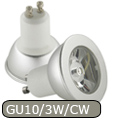 XX-LED lámpa MR16 GU10 (PowerLED/KL) 3W Hidegfehér