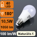 LED lámpa E27 (Gevo/10.5W/180°) természetes fehér