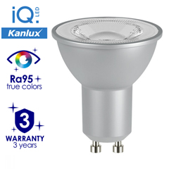 LED lámpa GU10 (7.5W/120°) természetes fehér (IQ LED - TÜV) CRI95, dimmelhető