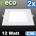 ECO LED panel (négyzet alakú) 12W - hideg fehér (2 db)