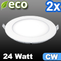 ECO LED panel (kör alakú) 24W - hideg fehér (2 db)