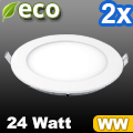 ECO LED panel (kör alakú) 24W - meleg fehér (2 db)