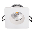 COB LED Spot lámpatest (négyzet, fehér, fix) 8.5W meleg fényű