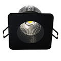 COB LED Spot lámpatest (négyzet, fekete, fix) 8.5W meleg Utolsó!