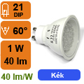 x. LED lámpa GU10 (DIPx21/1W/60°) Kék