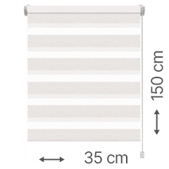 Mini zebra roló - sávroló oldalfeszítéssel (Z740 natúr, csíkos) ablakra: 35x150 cm