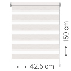 Mini zebra roló - sávroló oldalfeszítéssel (Z740 natúr, csíkos) ablakra: 42.5x150 cm