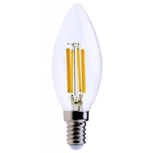 LED filament izzó - E14 6 Watt meleg fehér C35 Candle