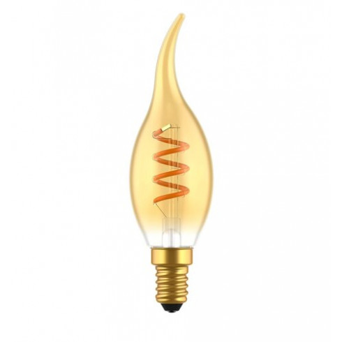 LED filament izzó - E14 3 Watt meleg fehér C35 Flame amber